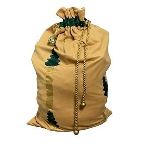 SANTA Sack Handmade Shimmery Gold